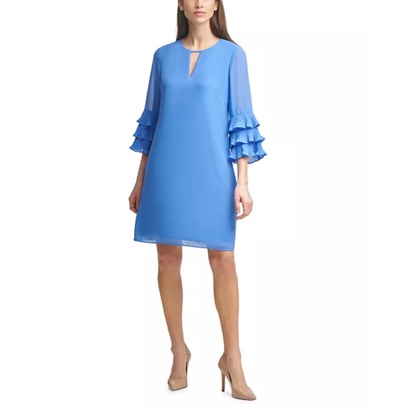 Vince Camuto | Dresses | Vince Camuto Pleated Sleeve Float Shift Dress In  Stores | Poshmark